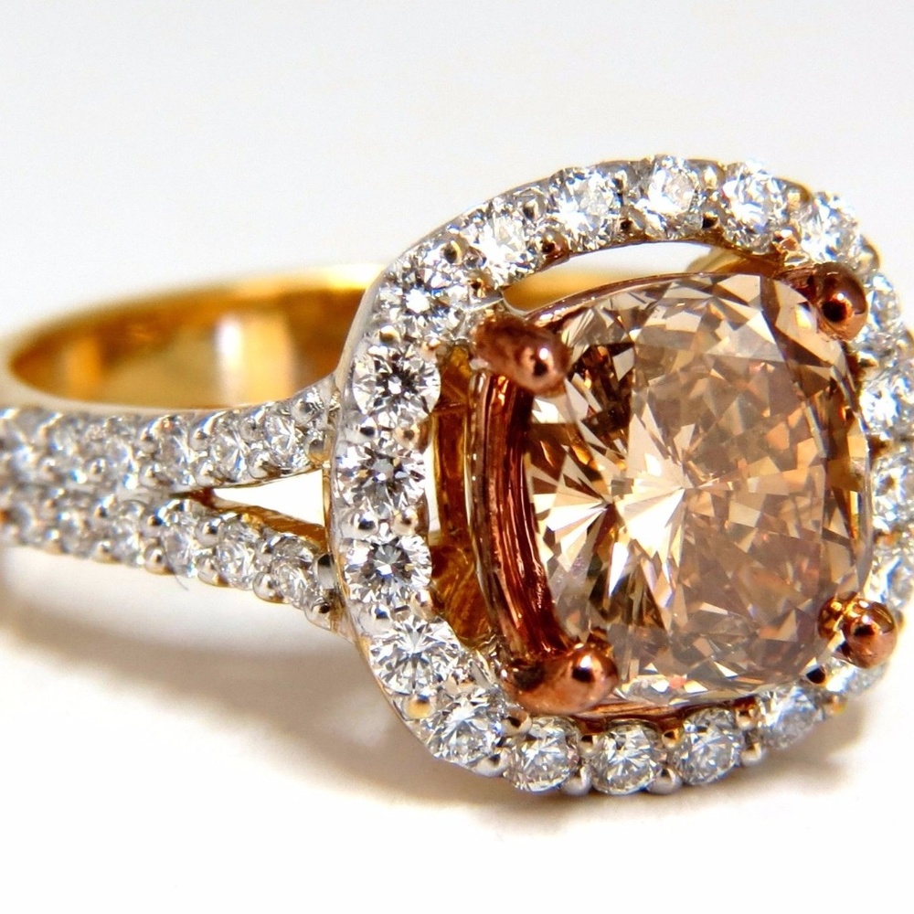 GIA certified 2.99ct Fancy Brown Yellow Diamond*